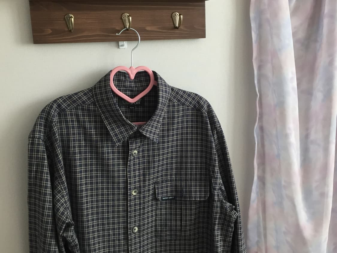 블루 체크 셔츠 상품이미지2