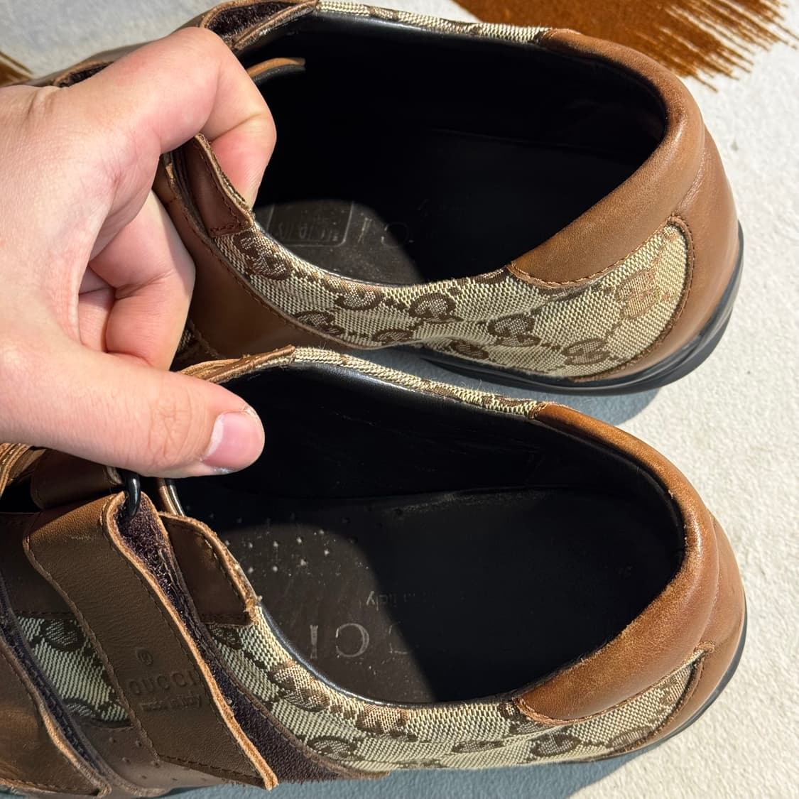 구찌 아카이브 00s 레더 벨크로 슈즈 43 (280) 상품이미지5