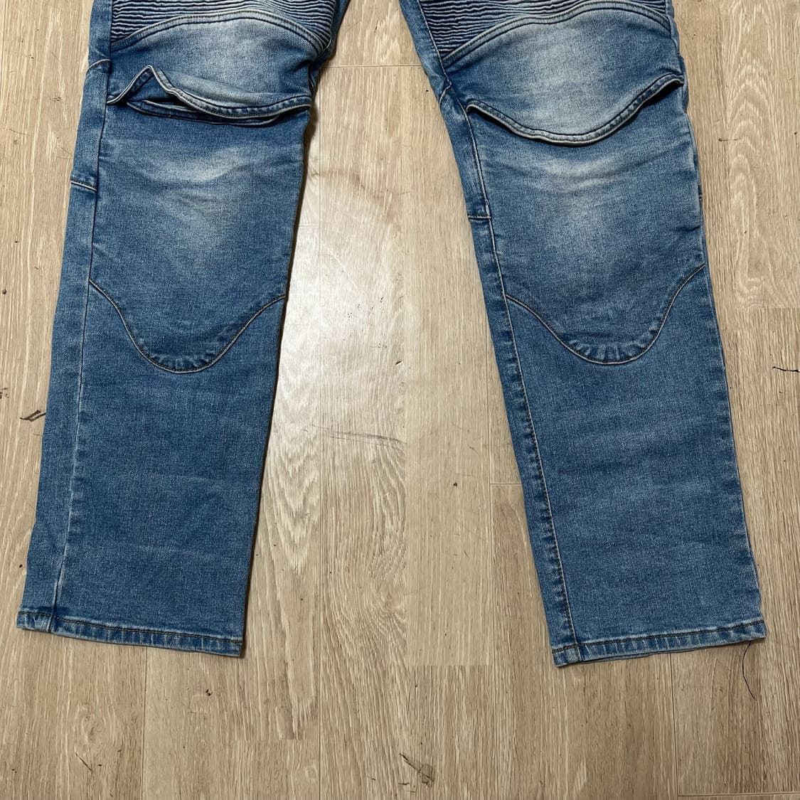 모토팬츠 절개 라이딩바이커진 데님 청바지 [중청] XL 상품이미지3