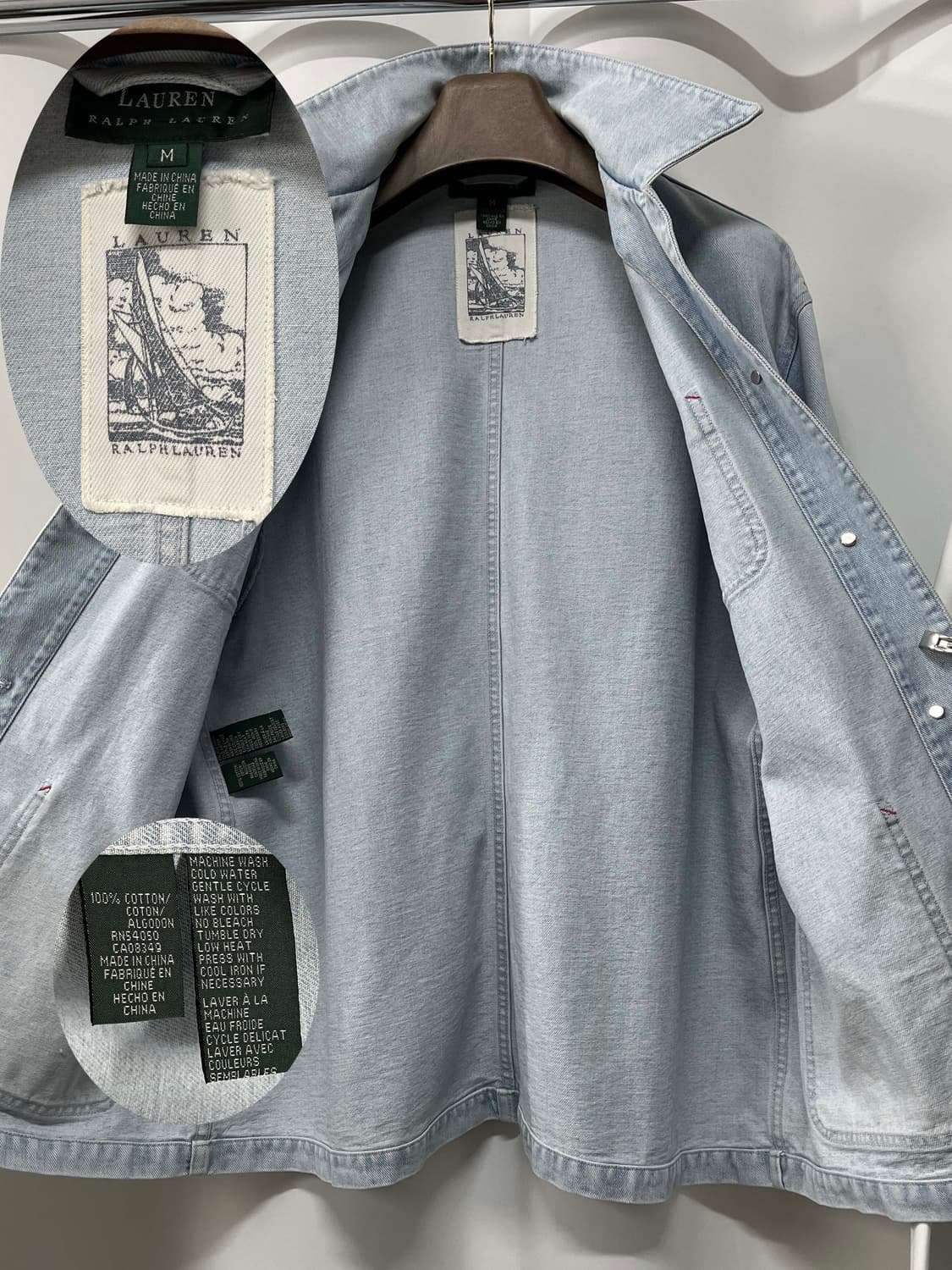 90's 폴로 랄프로렌 Naval 세일링 데님 초어 워크자켓 상품이미지3
