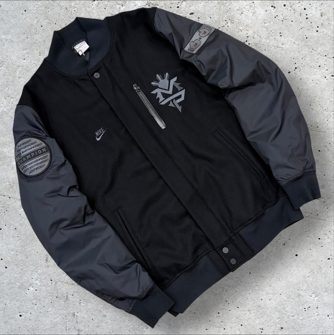 [M] 나이키 파퀴아오 헤리티지 챔피언 봄버 바시티 자켓 블랙 C257 상품이미지1