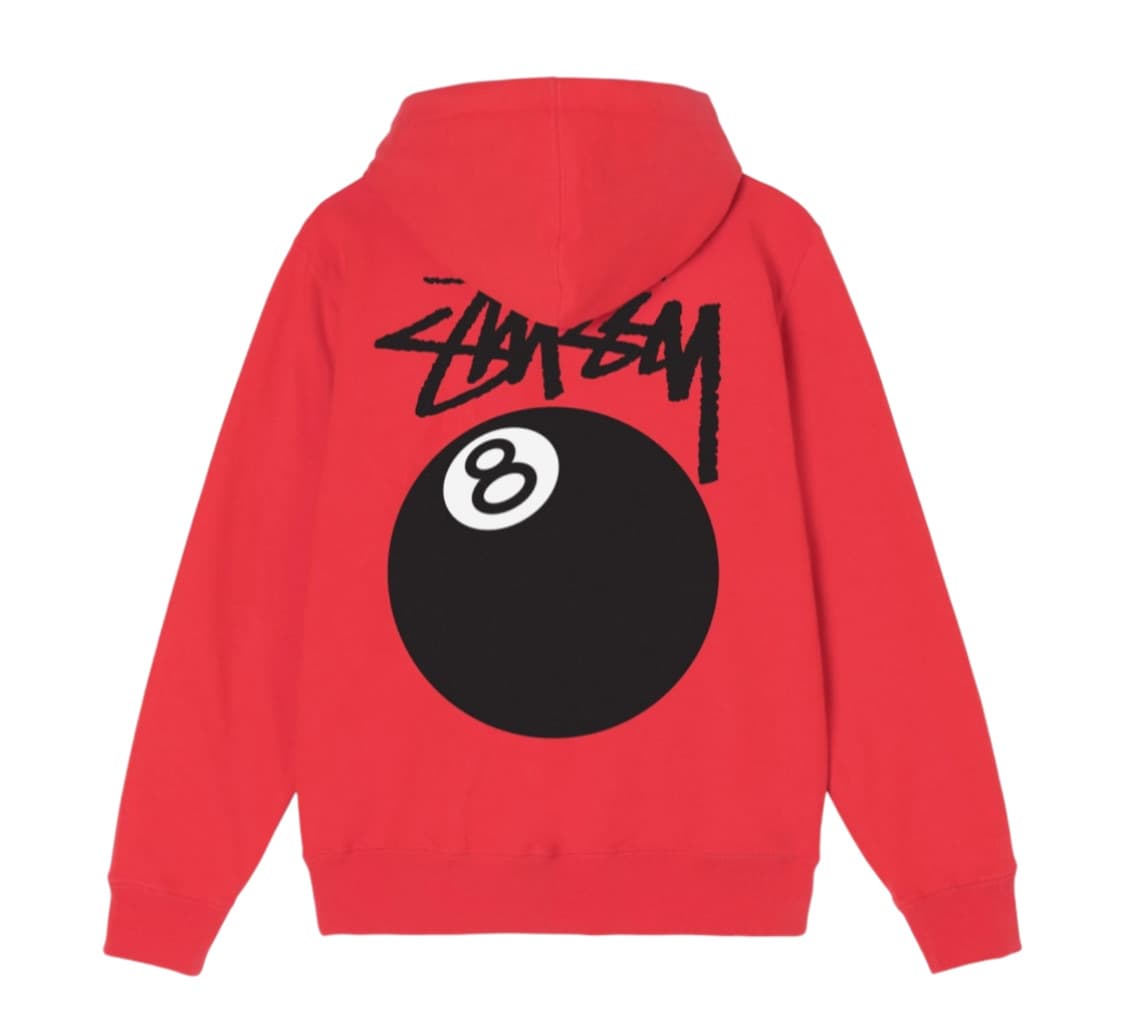 스투시 8볼 후드 집업 레드  상품이미지2
