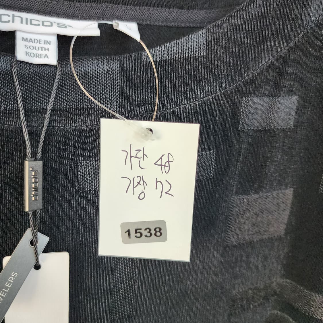 chicos 블랙 패턴 반팔 원피스 상품이미지10