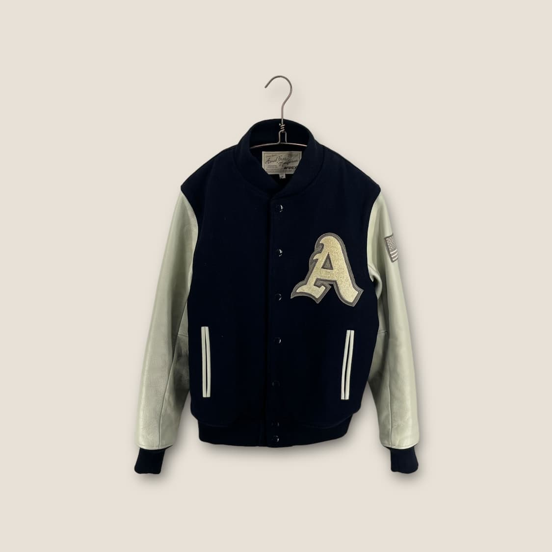 아비렉스 로고 바시티자켓 상품이미지1