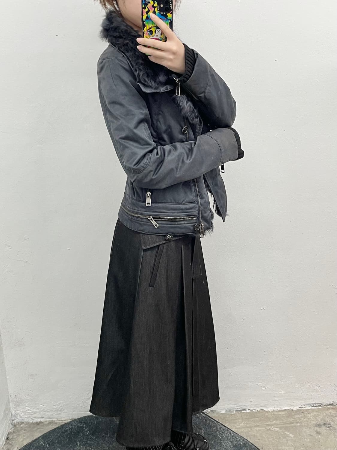 시스템 폭스 버튼 디테일 자켓 상품이미지4