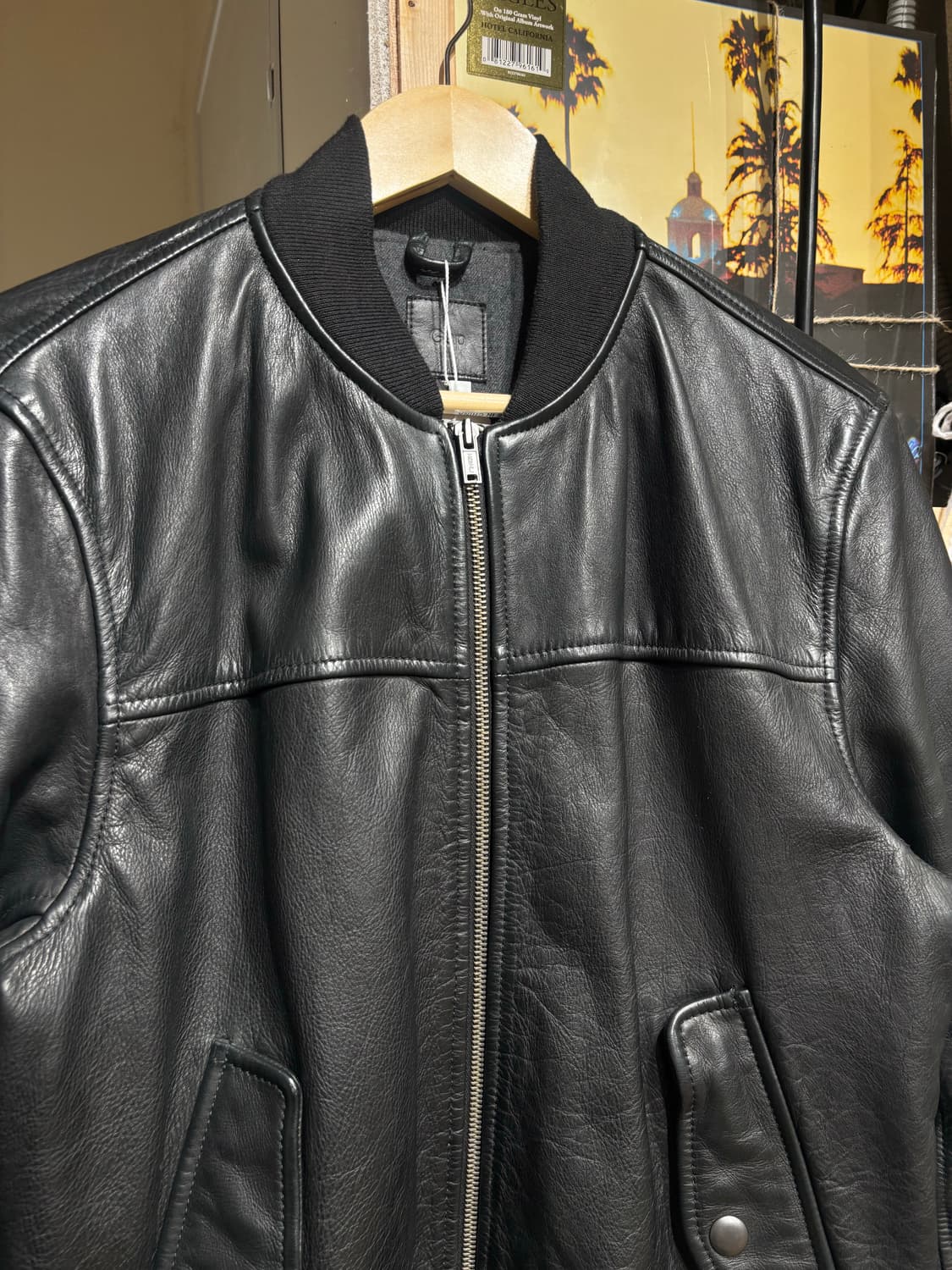 90sGAP Cow Leather Varsity Bomber Jacket 상품이미지5