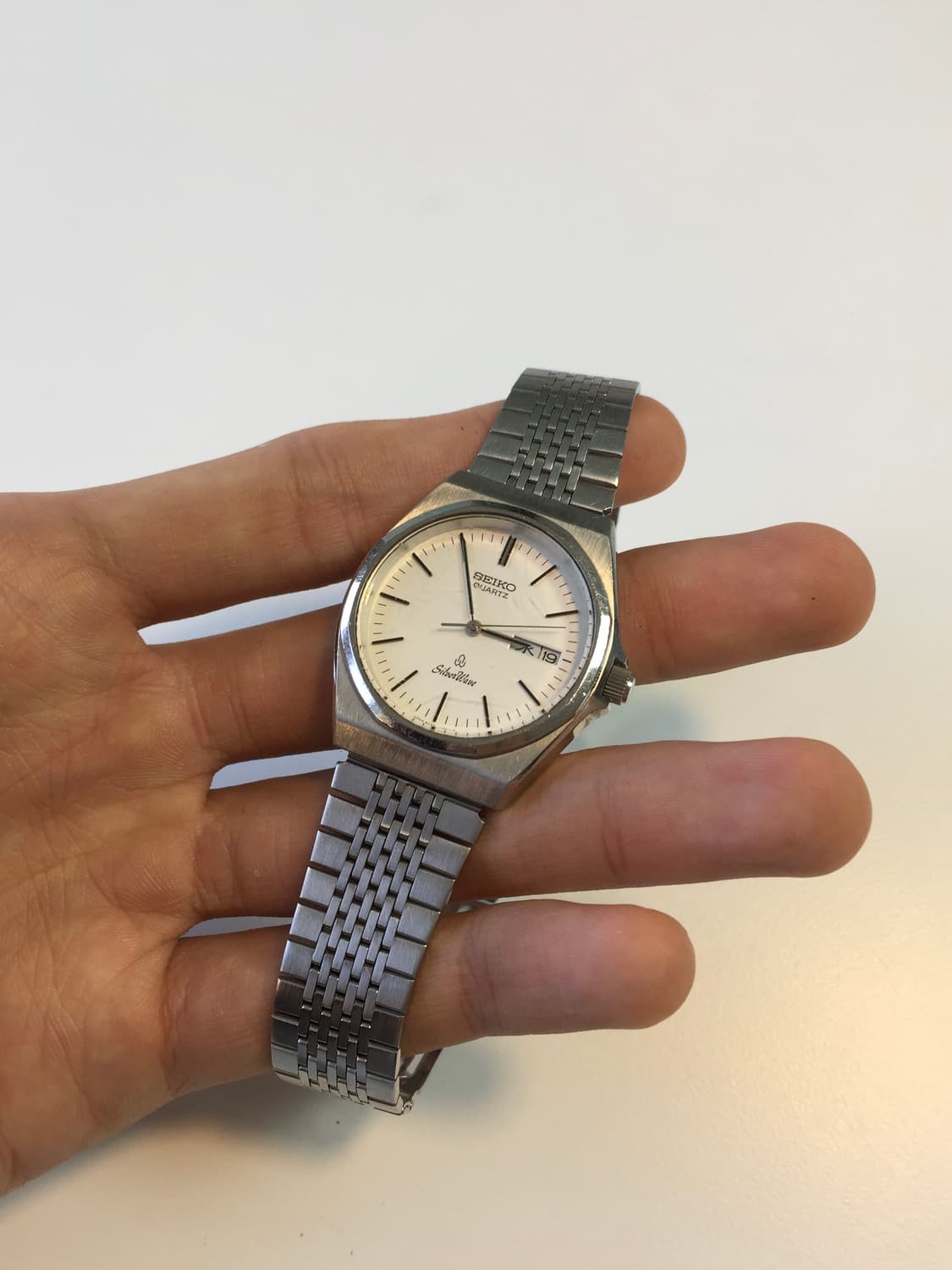 80s seiko silver wave quartz day-date 상품이미지7