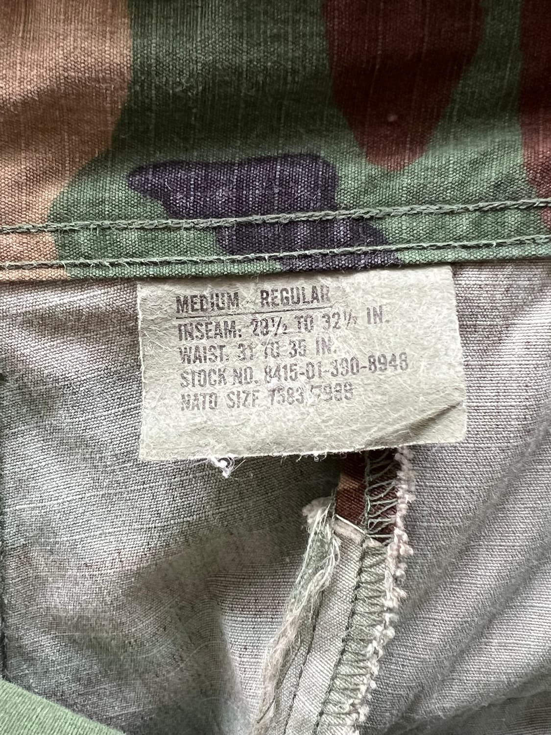 [34]카모 미군 오리지널 우드랜드 BDU 카고팬츠 립스탑 상품이미지10