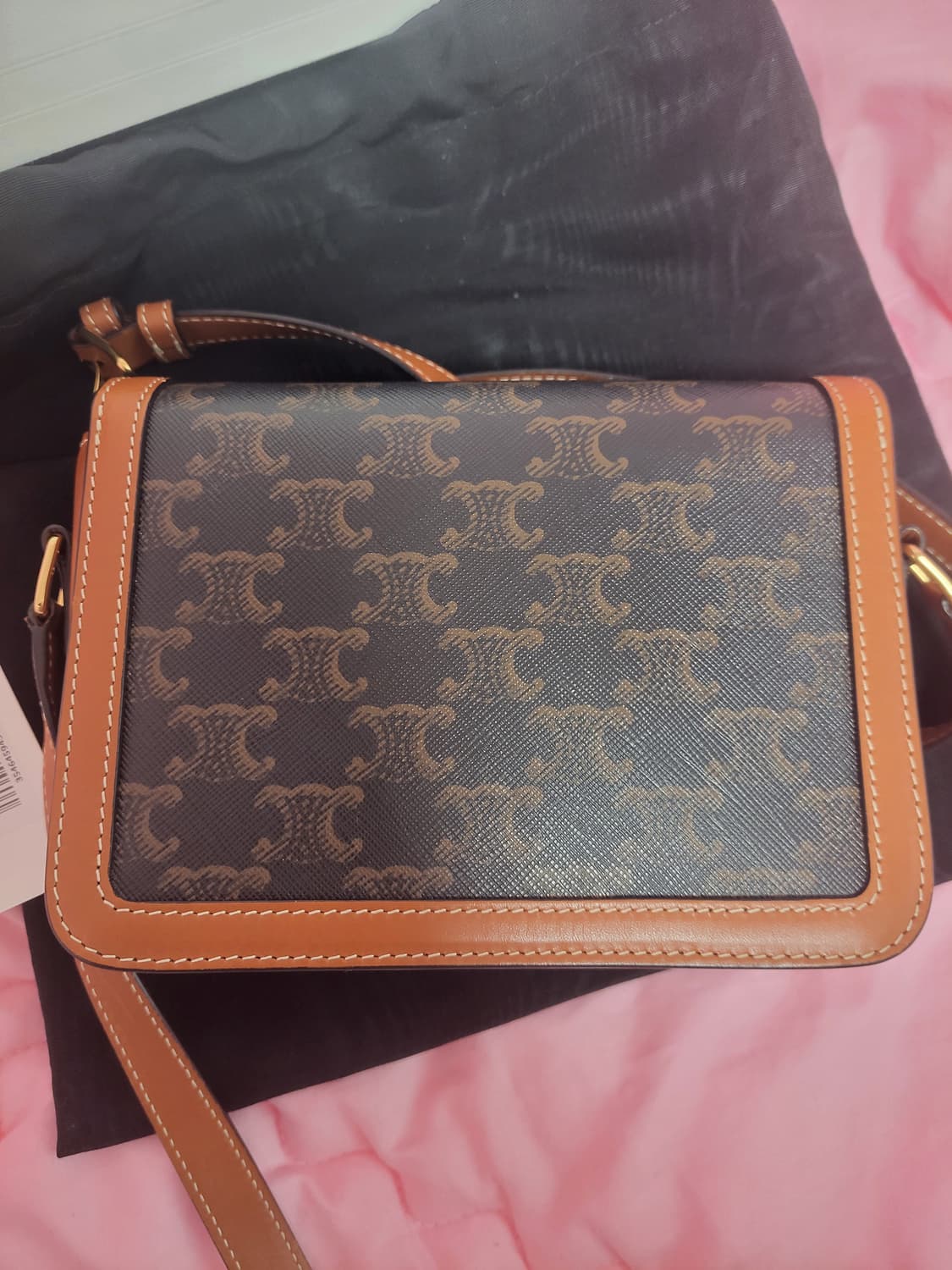 정품)급처상태좋음최저가!셀린느 탠 트리옹프 캔버스 틴 크로스백트리오페가방 상품이미지7