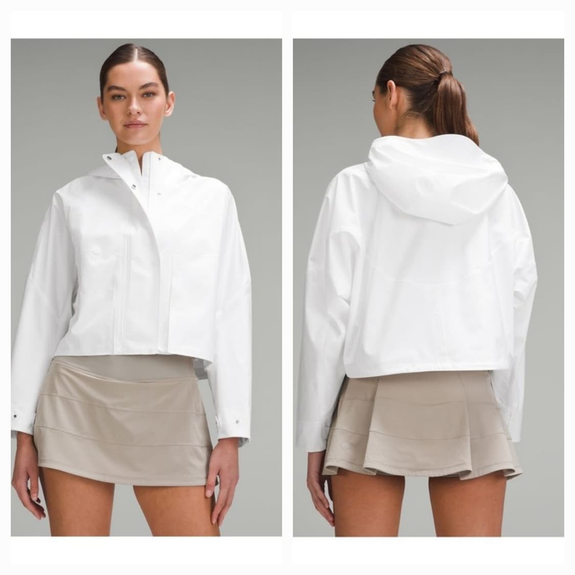 룰루레몬 화이트 레인체이서 후드 방수재킷 4 상품이미지1