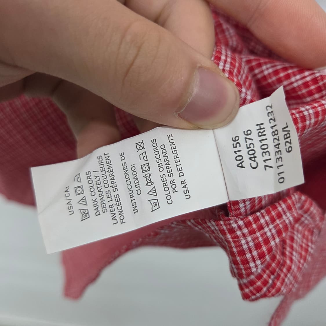 챕스 랄프로렌 레드 체크 반팔 셔츠 공용L 상품이미지8