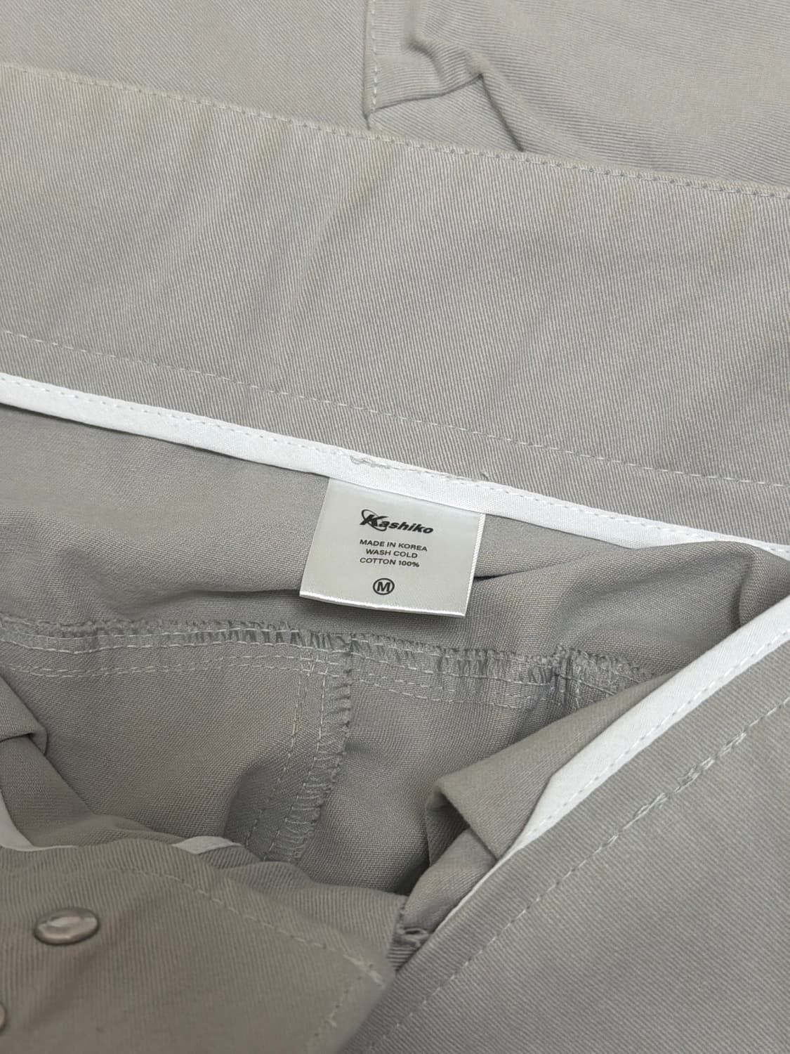 카시코 미드라이즈 카고 팬츠 베이지M 상품이미지8