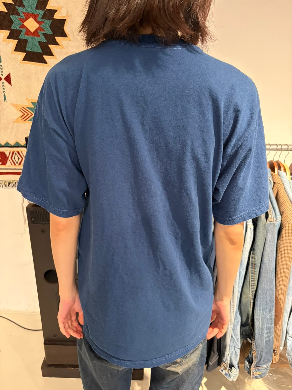 Vans 클래식 로고 블루 반팔 티셔츠 상품이미지2