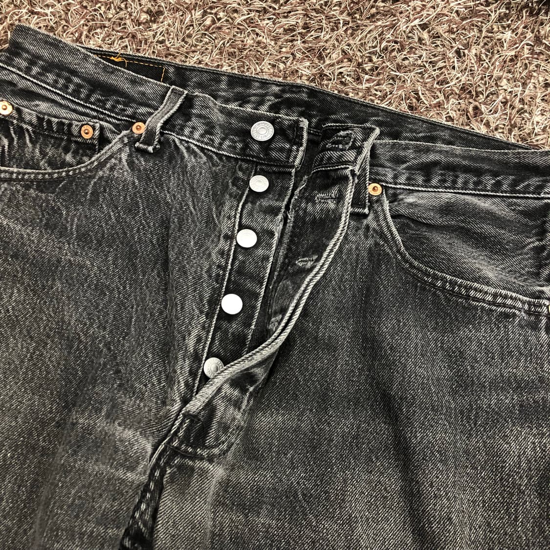 리바이스 501 USA 90s 흑청 블랙 데님 팬츠 상품이미지3