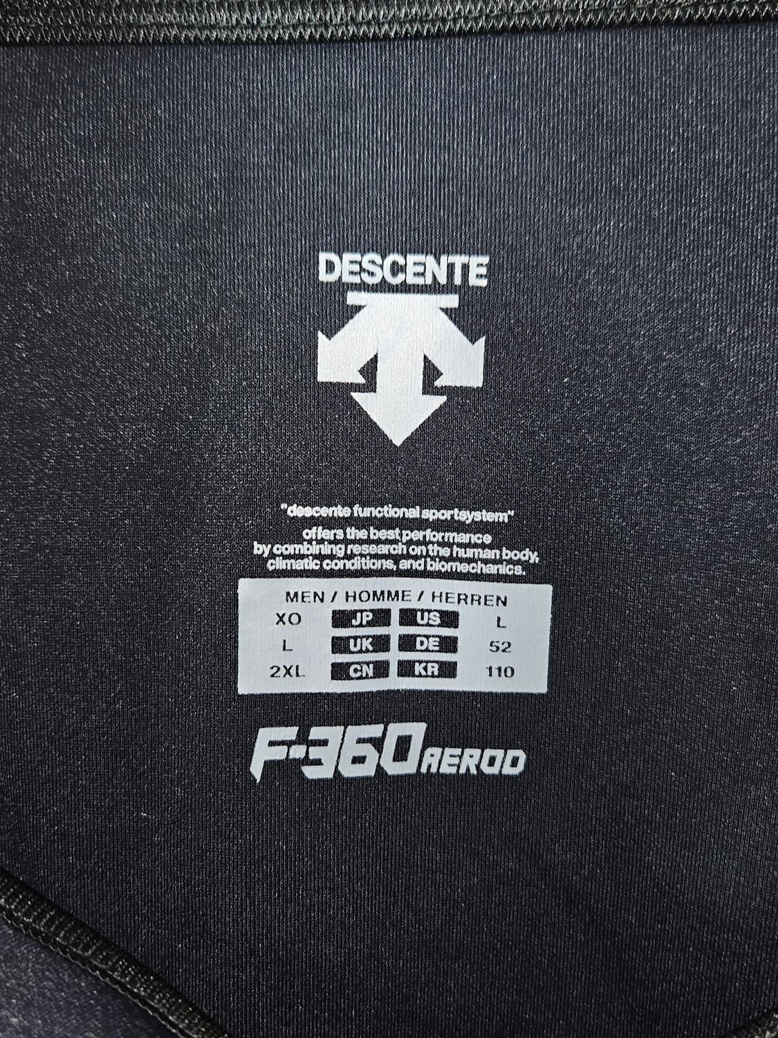 데상트 윈드테크 바람막이 자켓 F360 REROD 옴므 2XL 110 상품이미지3