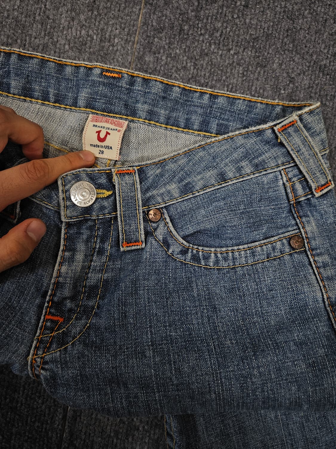 트루릴리젼 하프 데님 팬츠 급처 상품이미지2