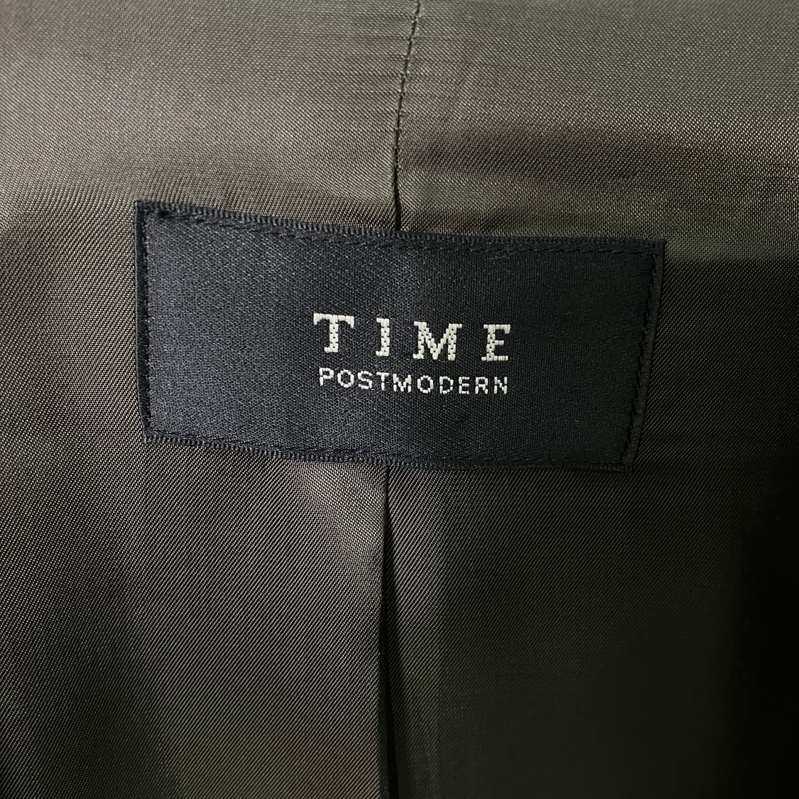 Time 타임 블랙 핸드메이드 오픈 코트  상품이미지3