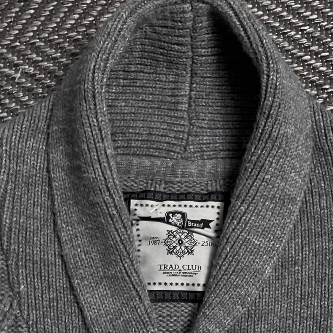 TRAD CLUB 케이블 꽈배기 니트 가디건 그레이y 5354 상품이미지4