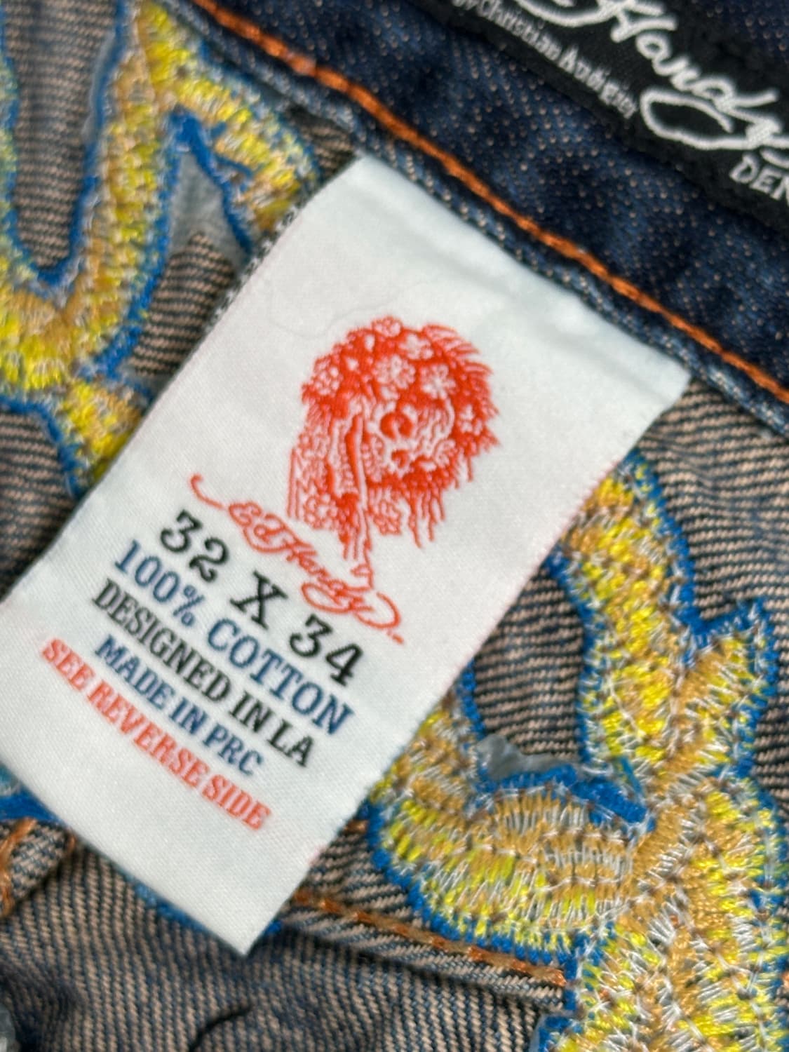 Y2K 에드하디 by Christian Audigier Japan 데님  상품이미지5