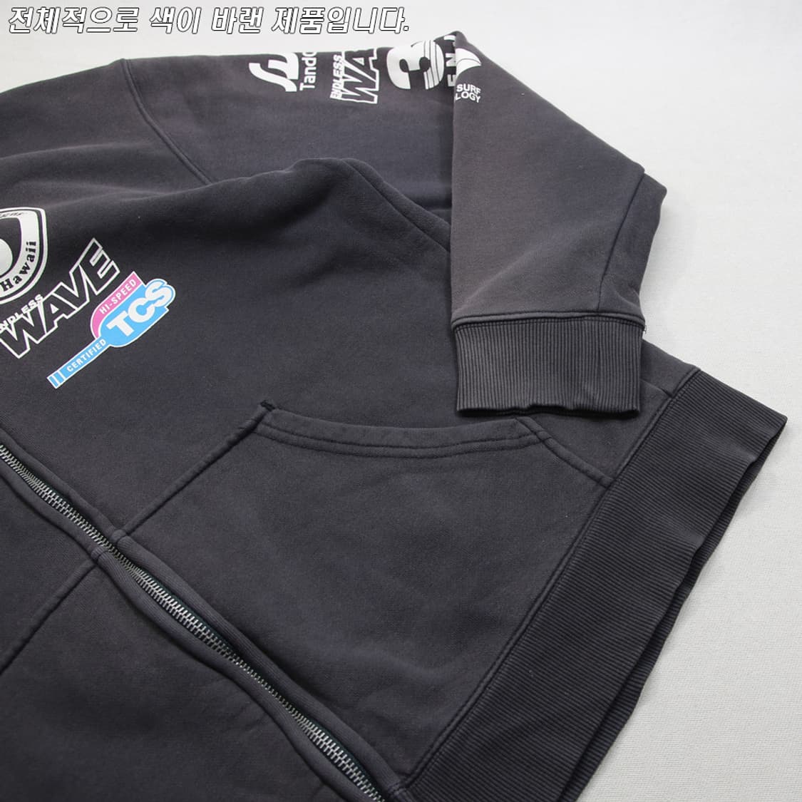 (착용컷) T&C SURF DESIGNS 프린팅 후드 집업 (남성용 M) 상품이미지7