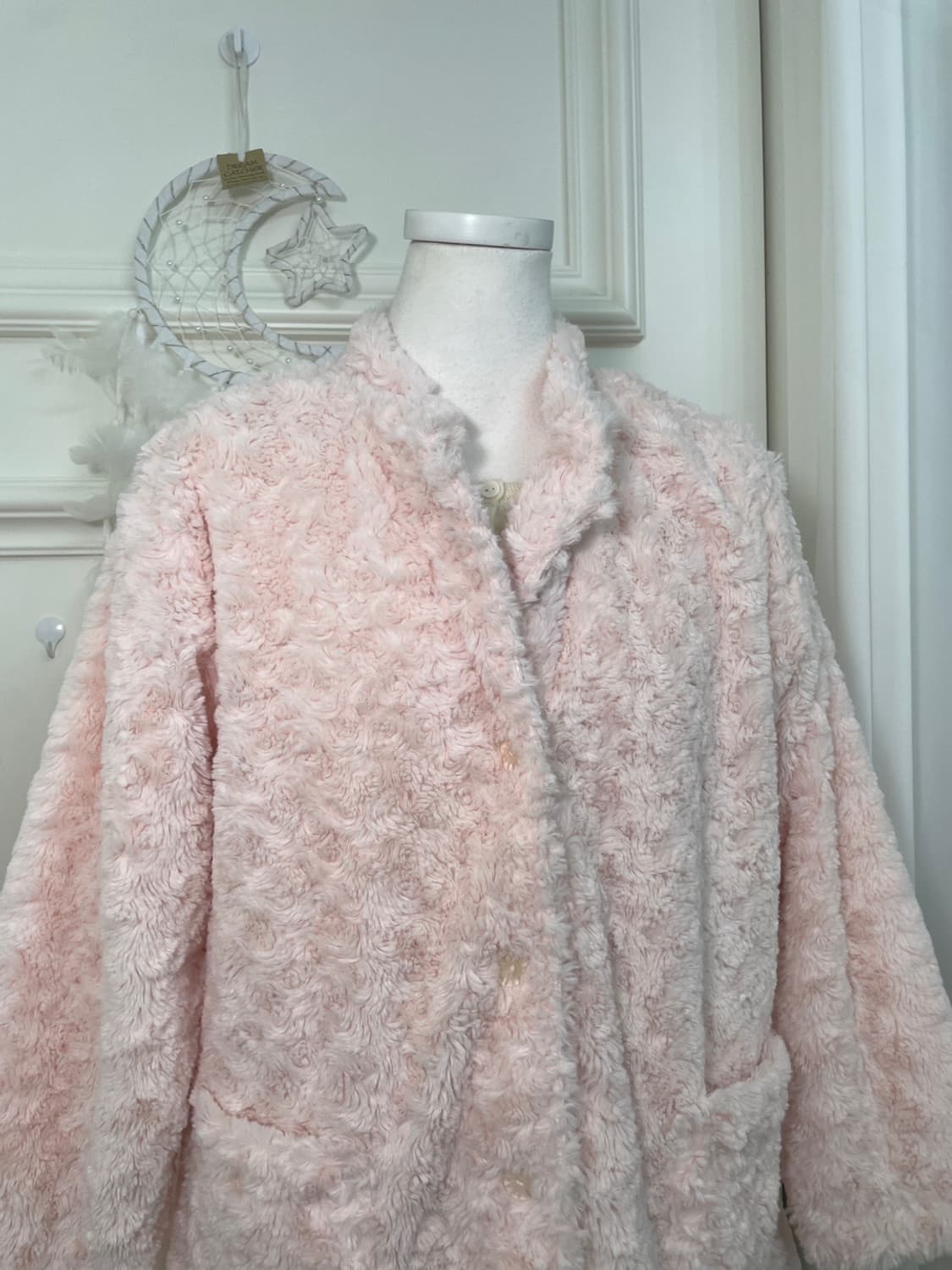 pink pocket point rose fur jacket 상품이미지5