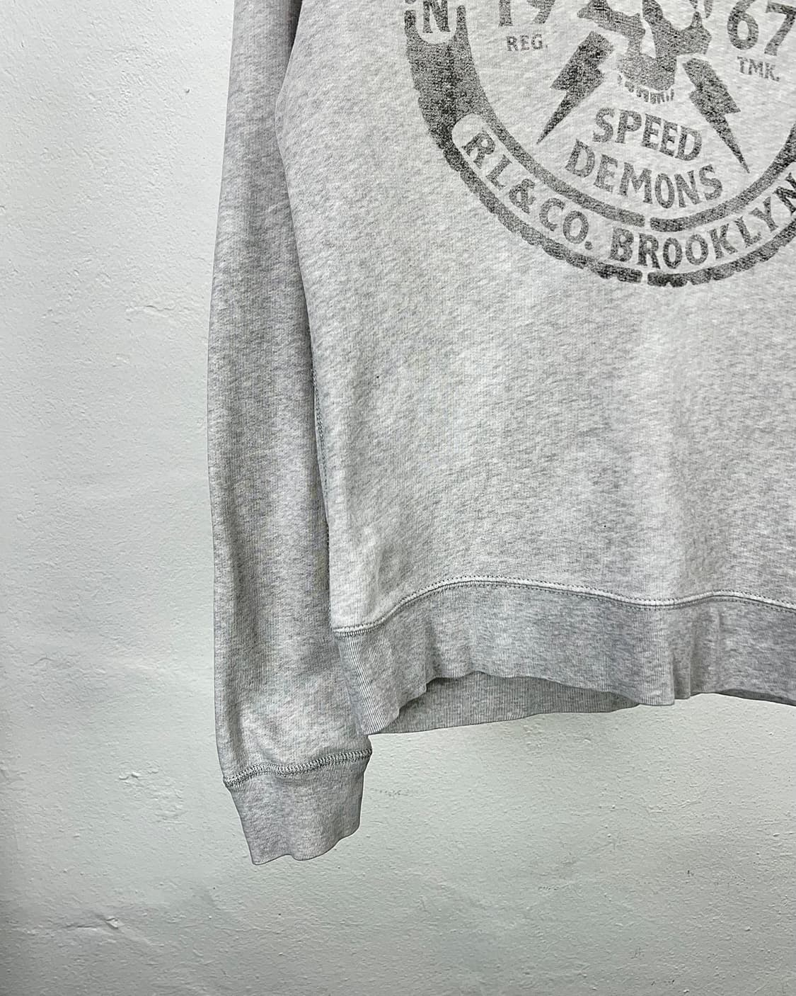 데님 앤 서플라이 오트밀 헤더 DSRL 스컬 그래픽 프린팅 크루넥 스웨트 상품이미지4