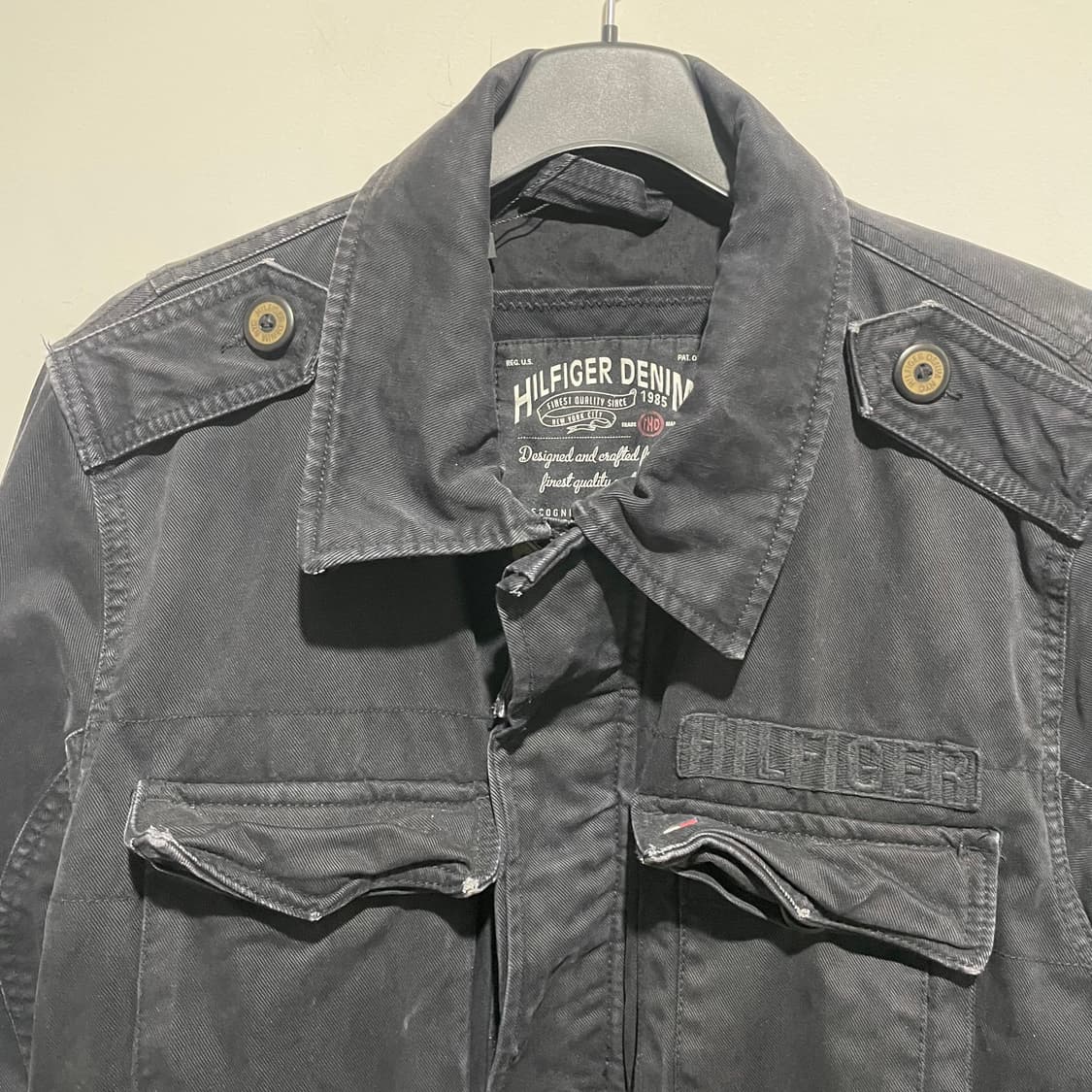 힐피거 데님 야상 블랙 상품이미지3