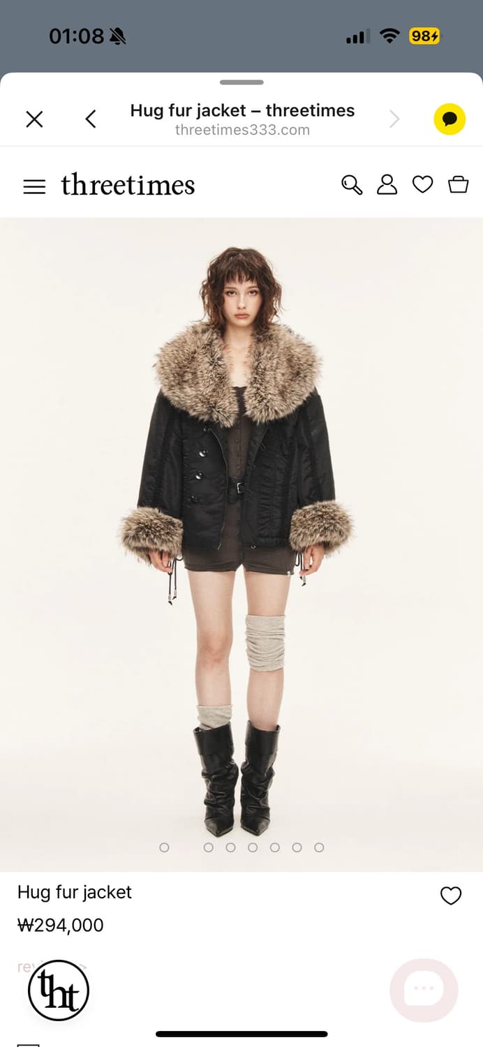 새 상품 쓰리타임즈 허그 퍼 자켓 상품이미지1