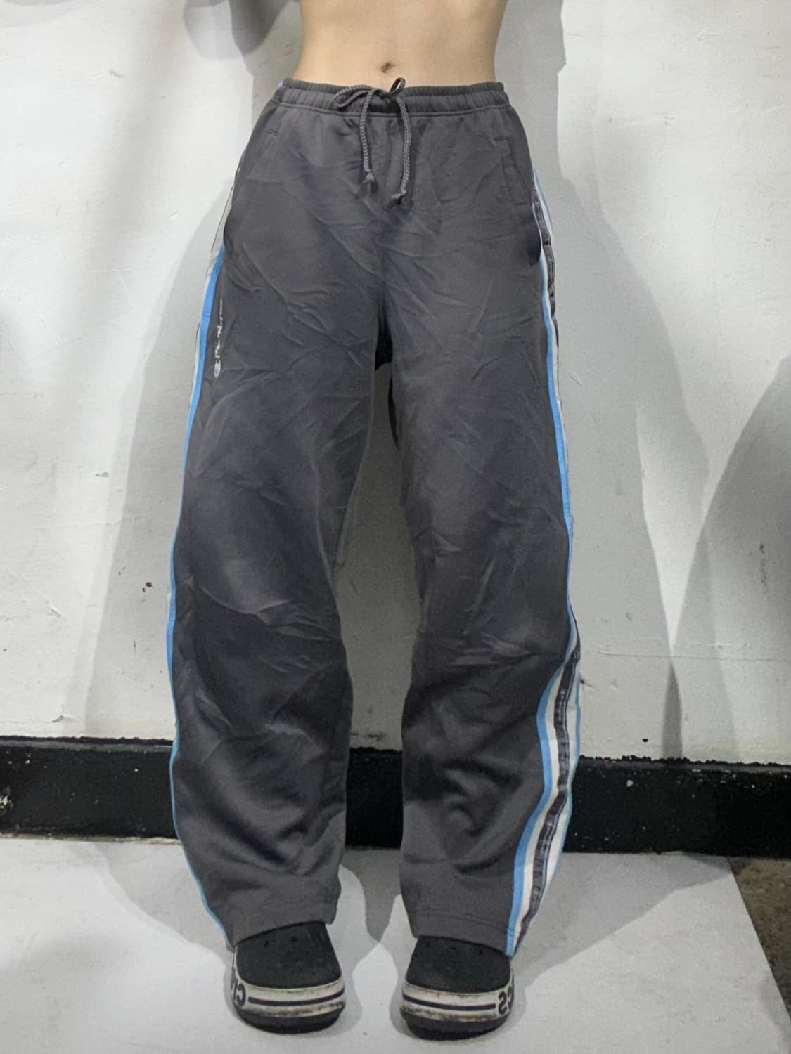 챔피온 차콜 추리닝 바지 사이드 라인 와이드 팬츠 L 상품이미지2