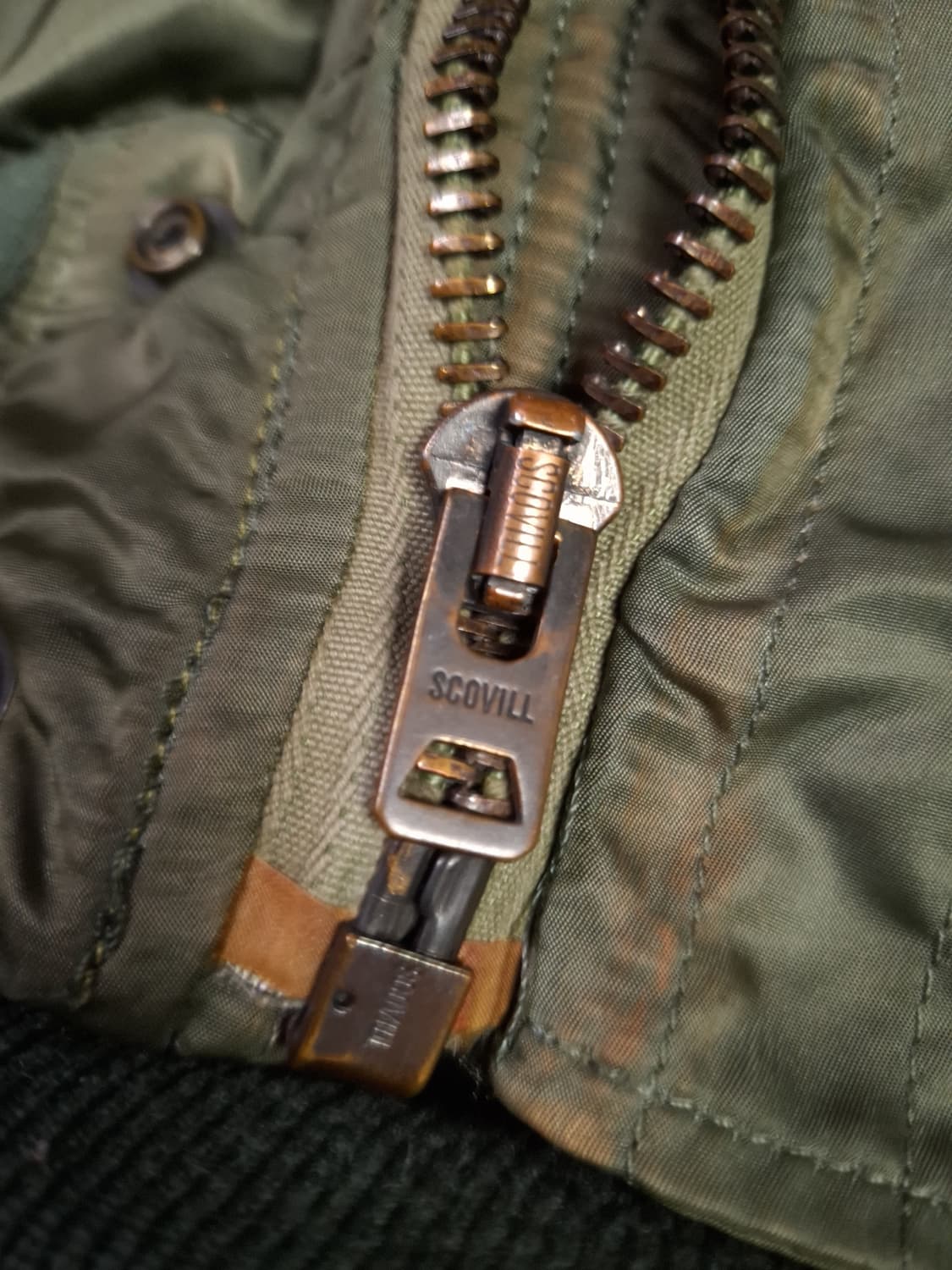 오리지날 미공군 N-2B 지급용 울 파일 항공자켓 상품이미지5