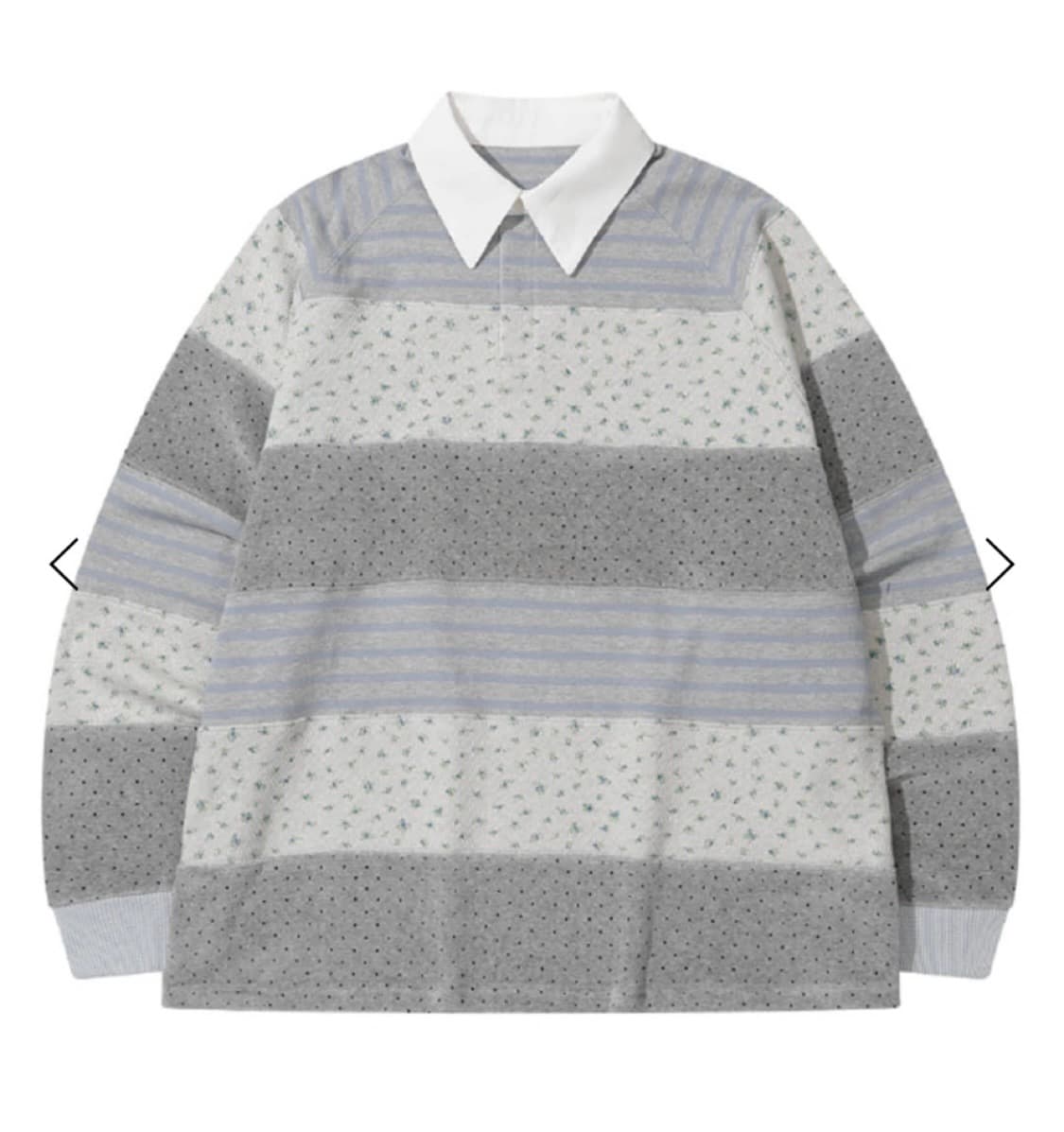 더뮤지엄비지터 STRIPE PATCHWORK PK LONG SLEEVE 상품이미지1