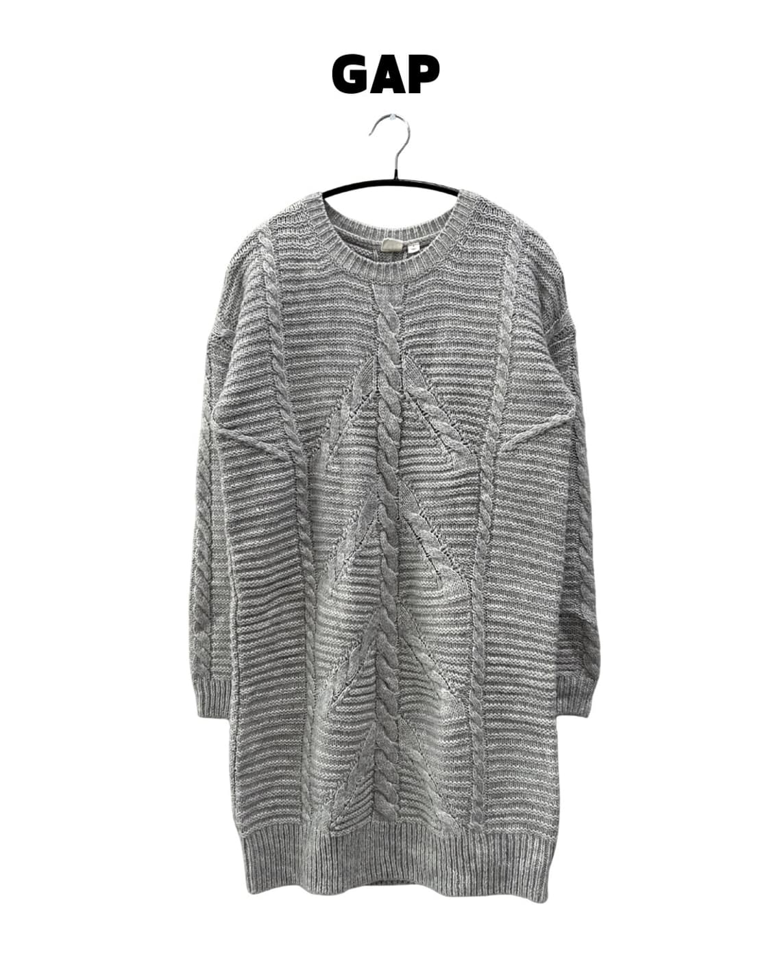 GAP 우먼스 케이블 니트 드레스 그레이 상품이미지1