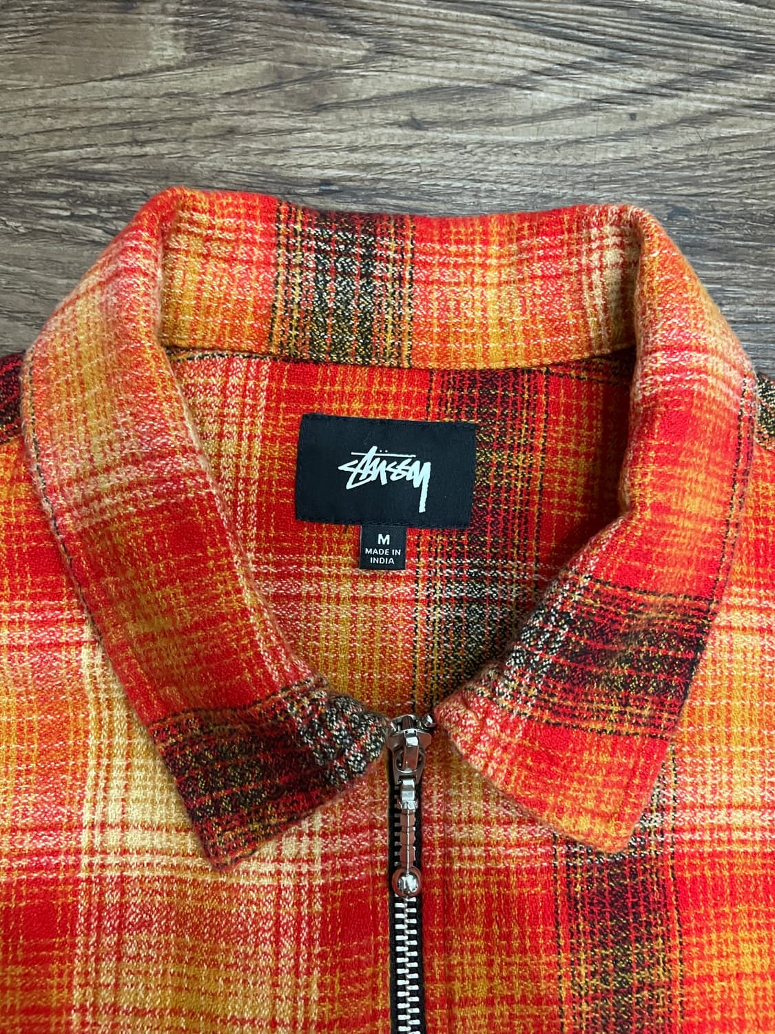Stussy Zip Up Crepe Plaid Shirt 상품이미지7