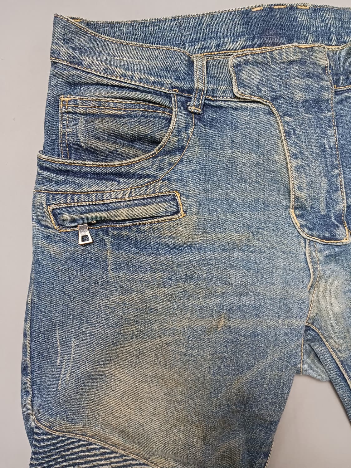 [34] 발망 빈티지워싱 바이커진 청바지 상품이미지2