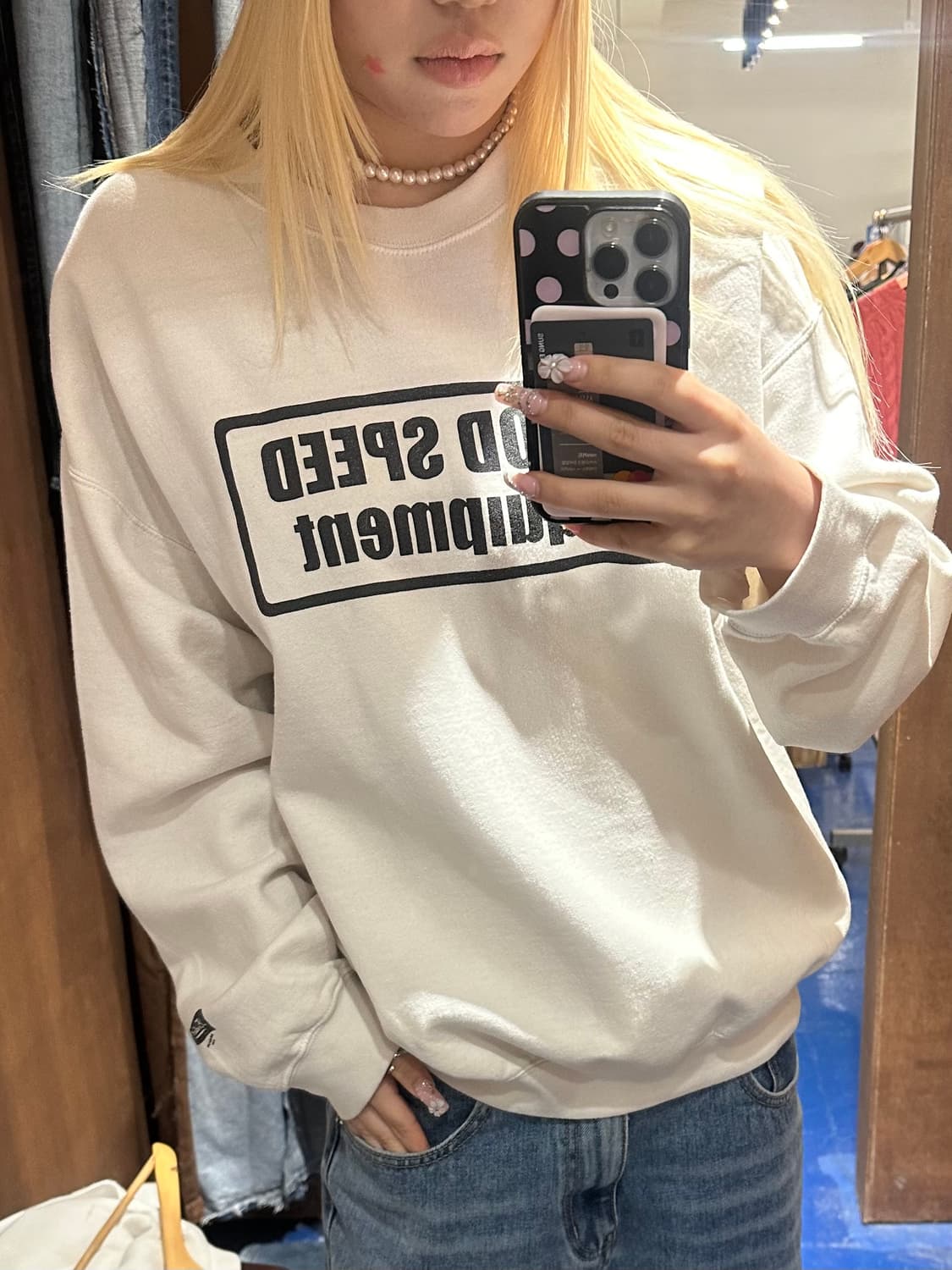 The evilact 스컬 맨투맨 상품이미지2