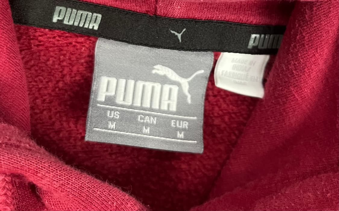 푸마 버건디 기모 후드티 상품이미지4