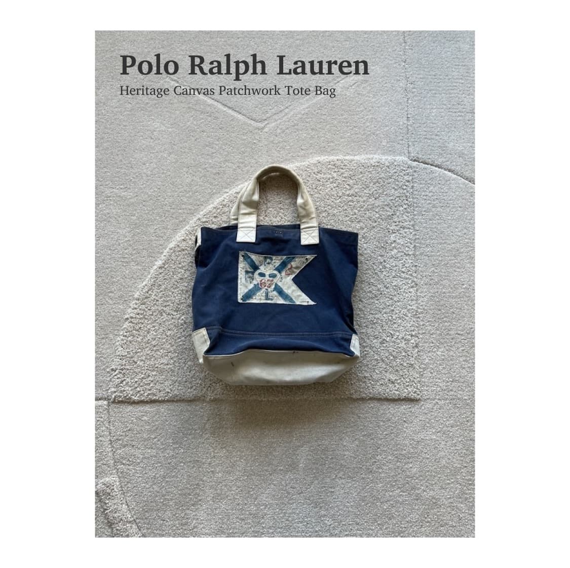 폴로 랄프로렌 캔버스 패치워크 토트/크로스백 상품이미지1