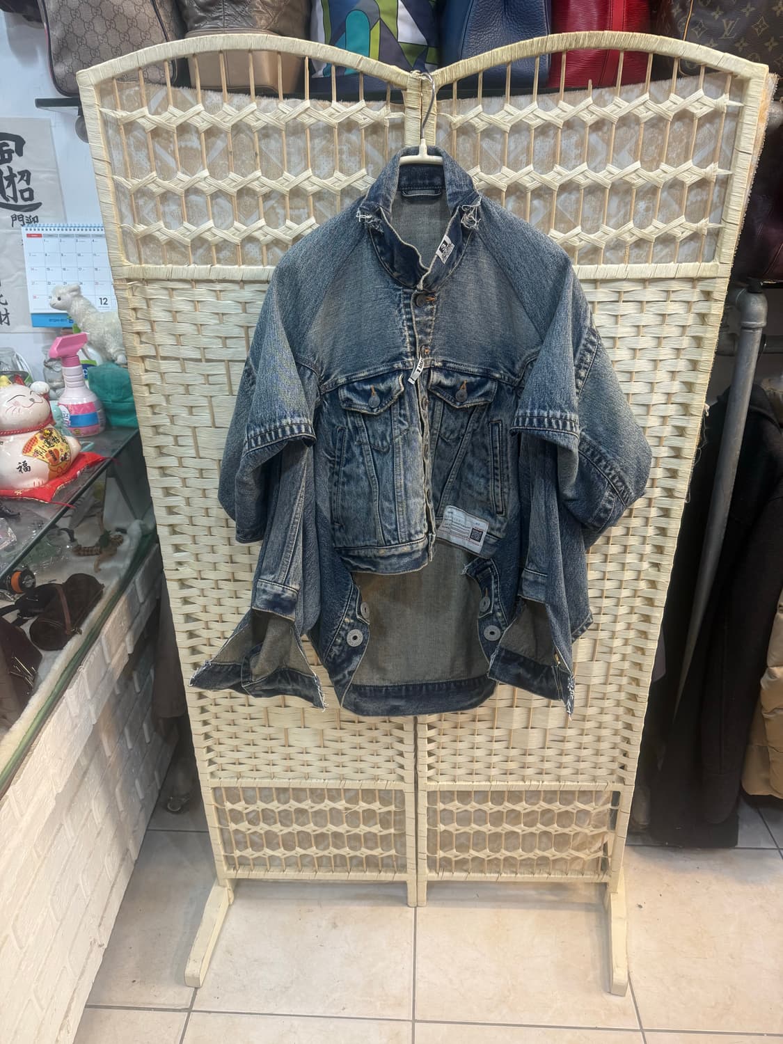 38/55-66 정품 메종 미하라야스히로 콤비네이티드 데님 자켓 팝니다 상품이미지1