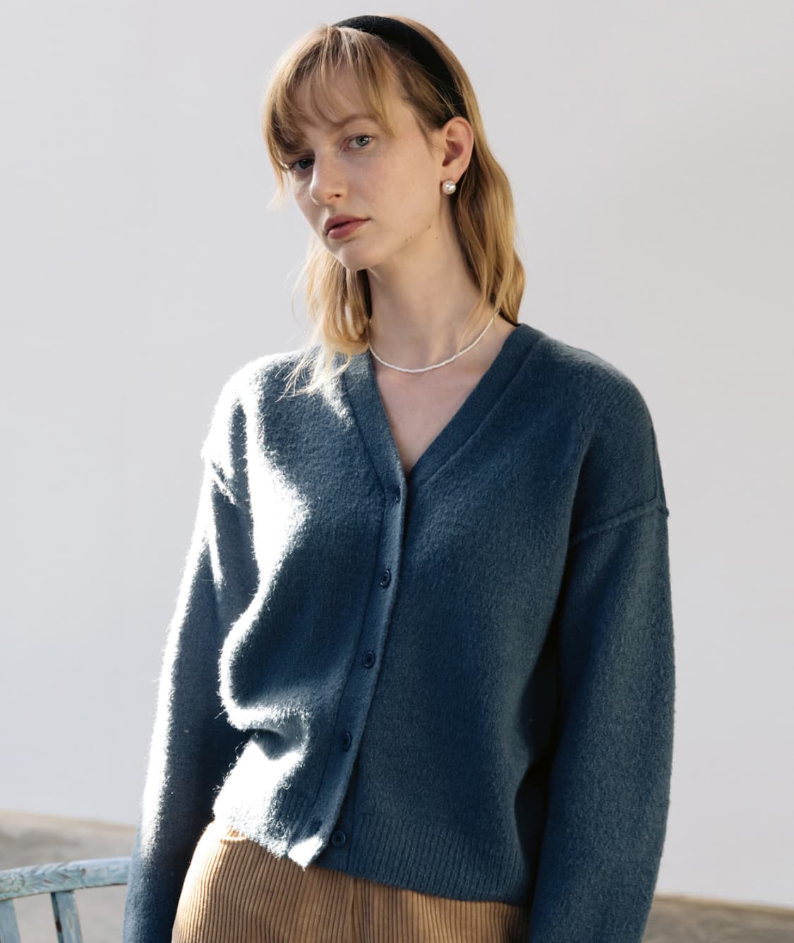 레이스 rrace 부클 가디건 블루 상품이미지2