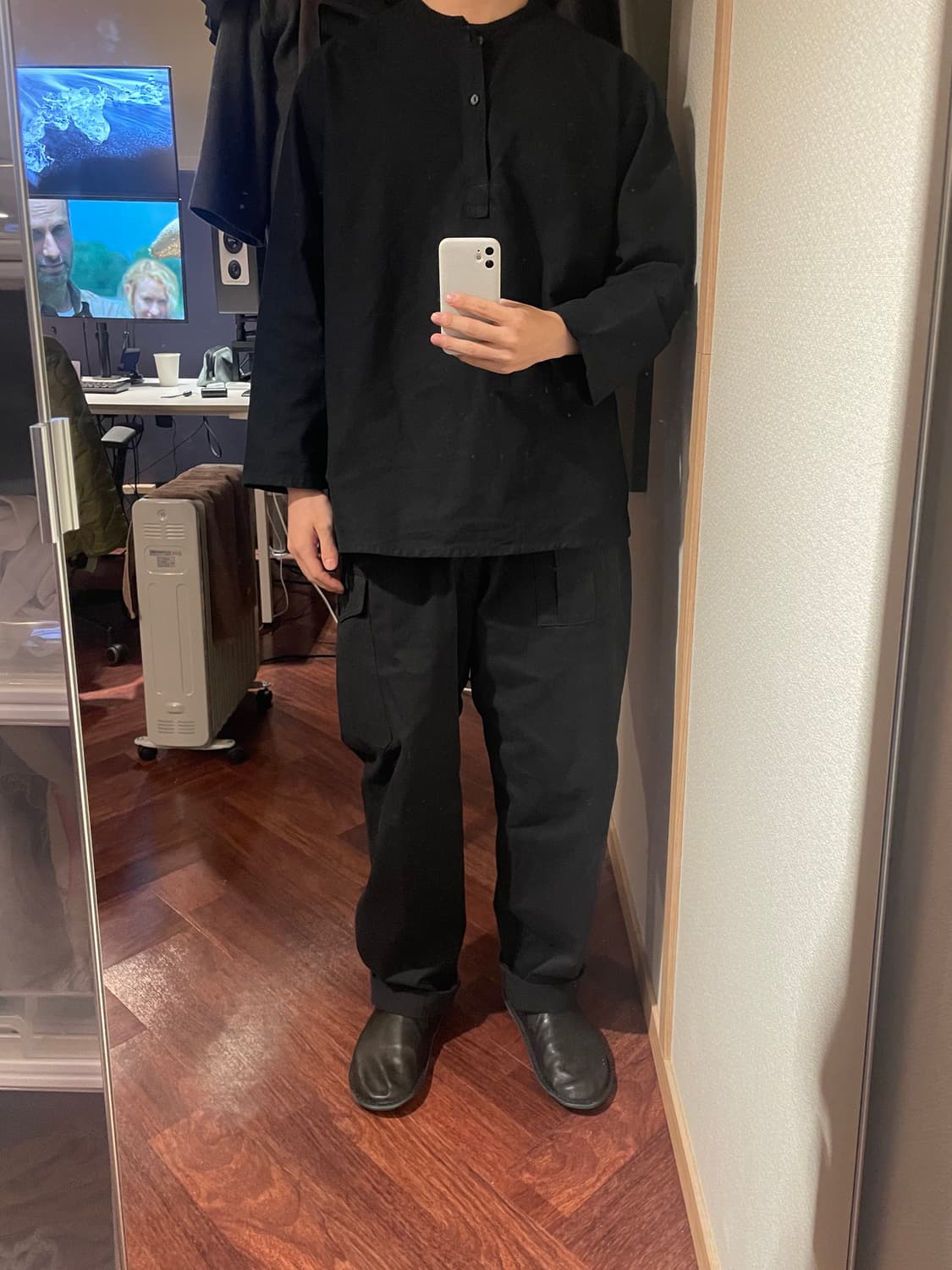 러시안 밀리터리 헨리넥 수면셔츠 상품이미지2