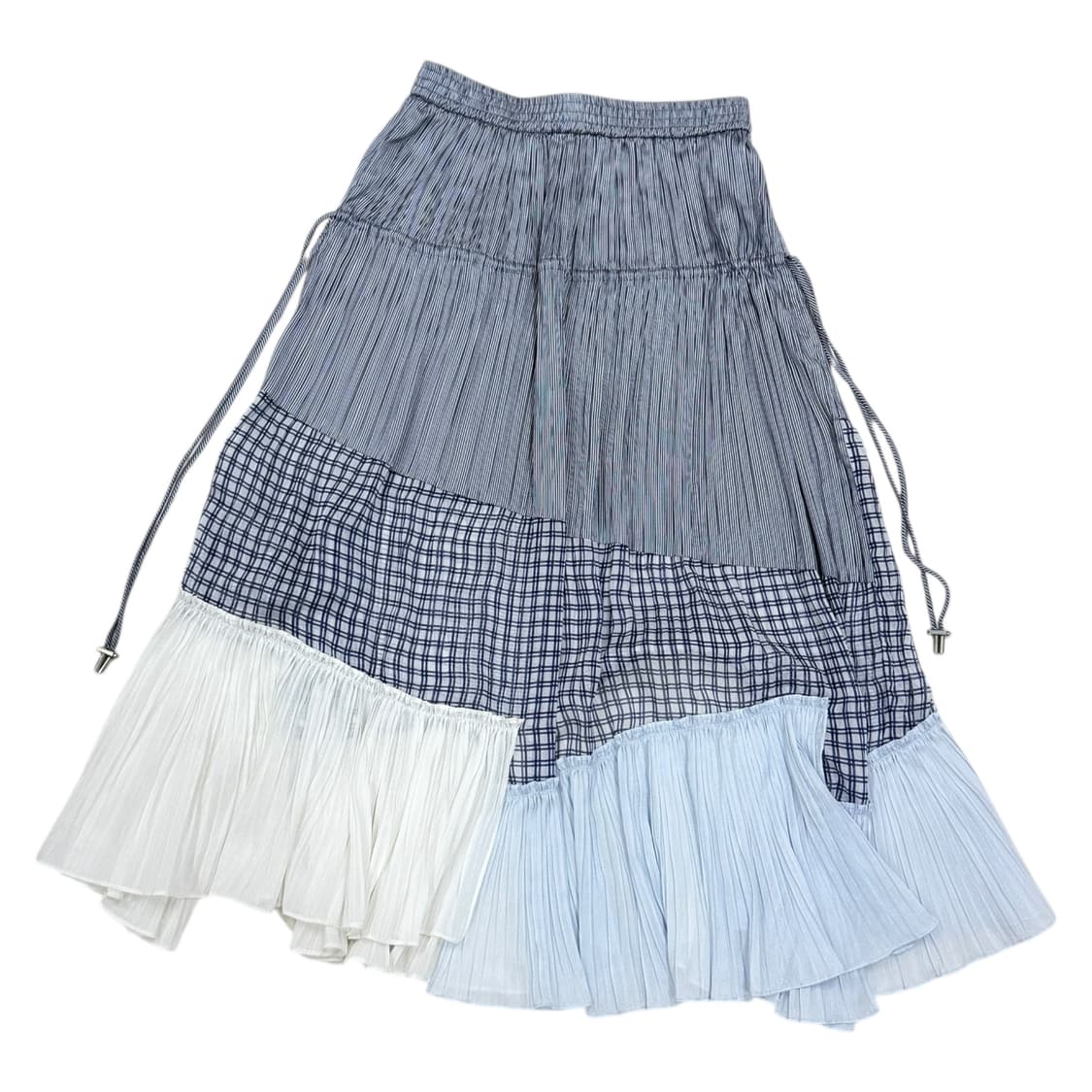 럭키슈에뜨 쉬폰 언발 롱스커트 치마 38 상품이미지3