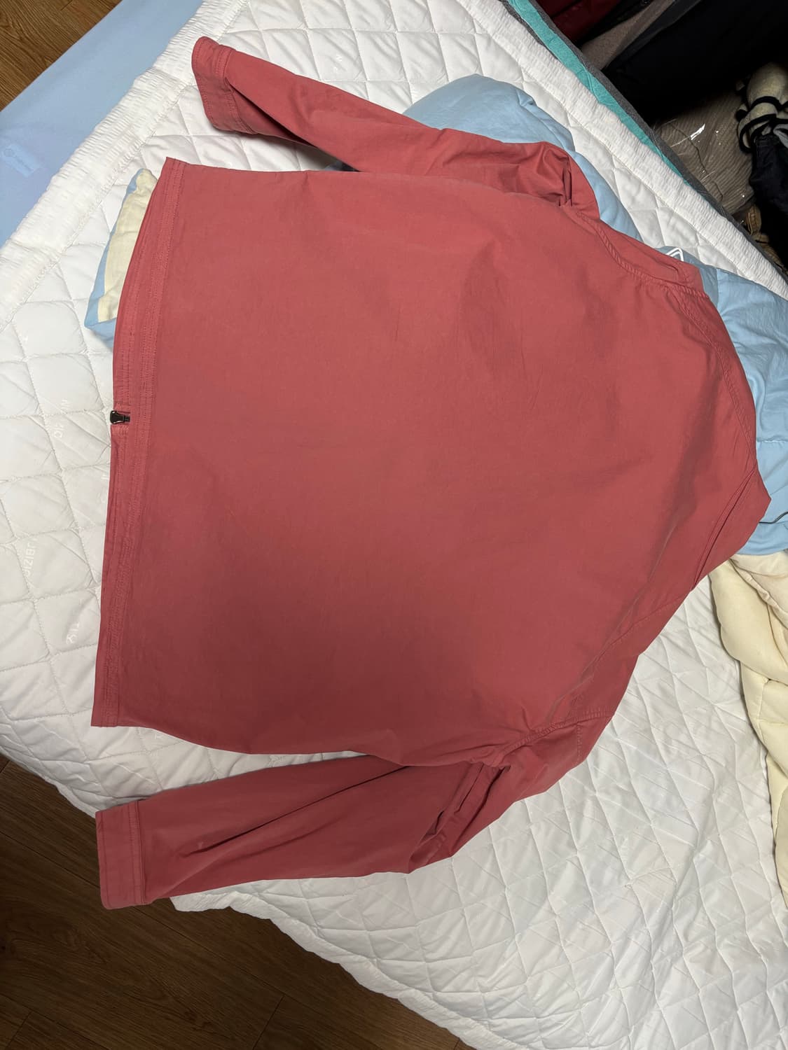 L) 일꼬르소 가먼트 다잉 투포켓 집업 셔켓 자켓 다크핑크 상품이미지3