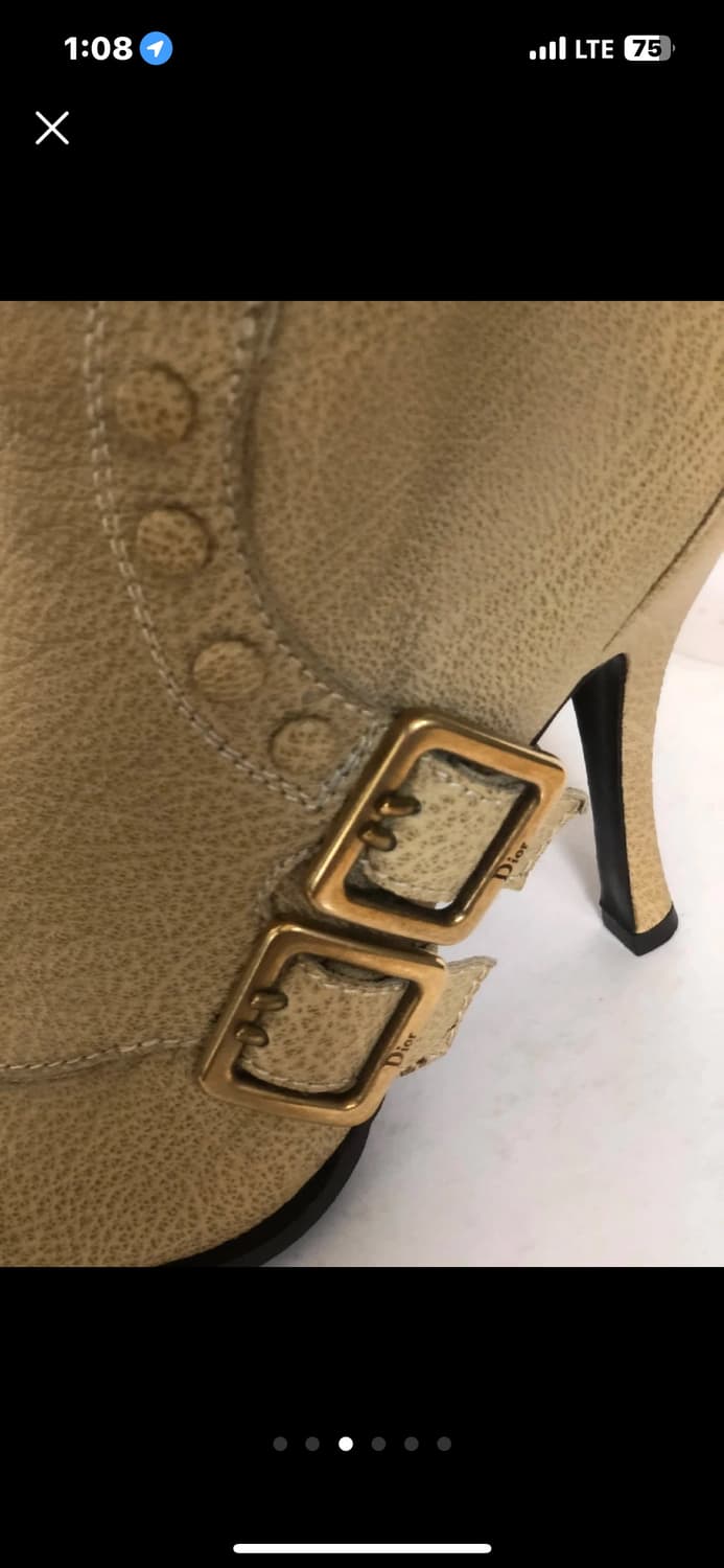 디올 Dior 버클 앵클 부츠 베이지 37.5 상품이미지2