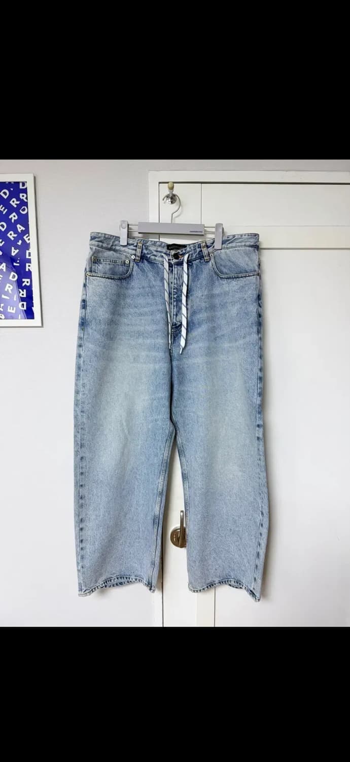 [S] 발렌시아가 오버사이즈 배기 팬츠 블루 청바지 연청 데님 상품이미지2