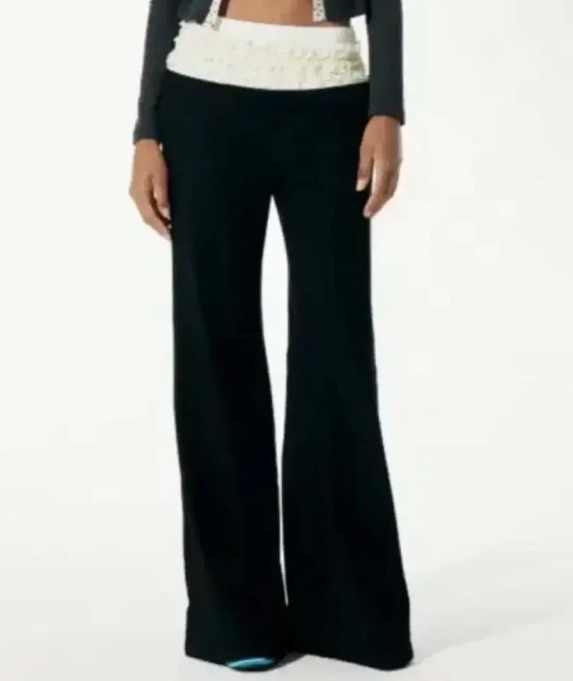 런웨이티켓 오운서 아이싱 레이스 슬랙스 팬츠 M 상품이미지1