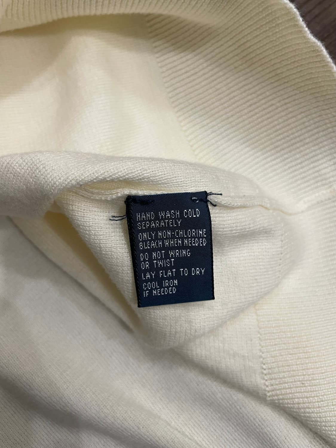 폴로 랄프로렌 피마코튼 니트 조끼 베스트 아이보리 상품이미지7