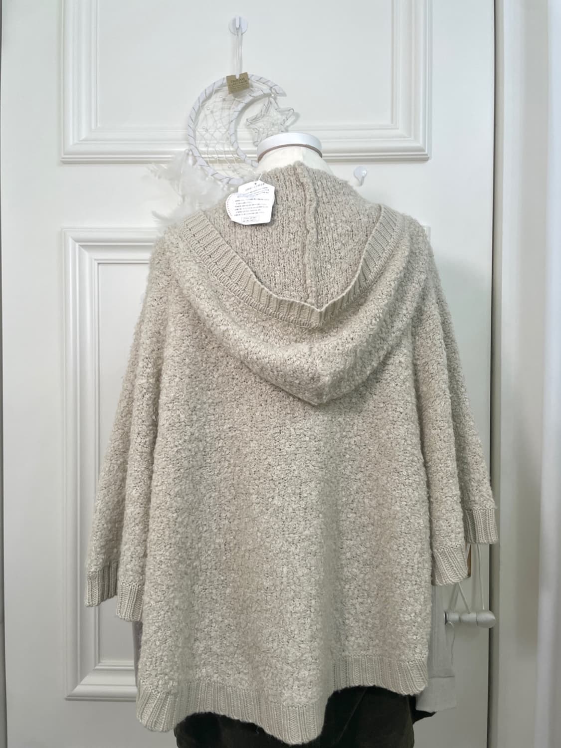 milktea boucle hoodie cape 상품이미지4