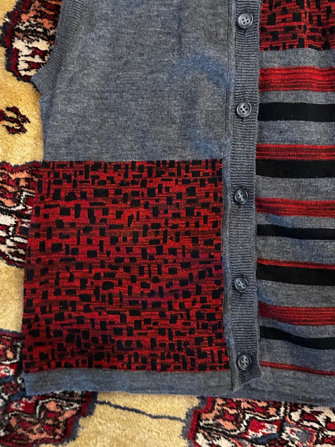JPN Toroi sieme line knit VEST 상품이미지3