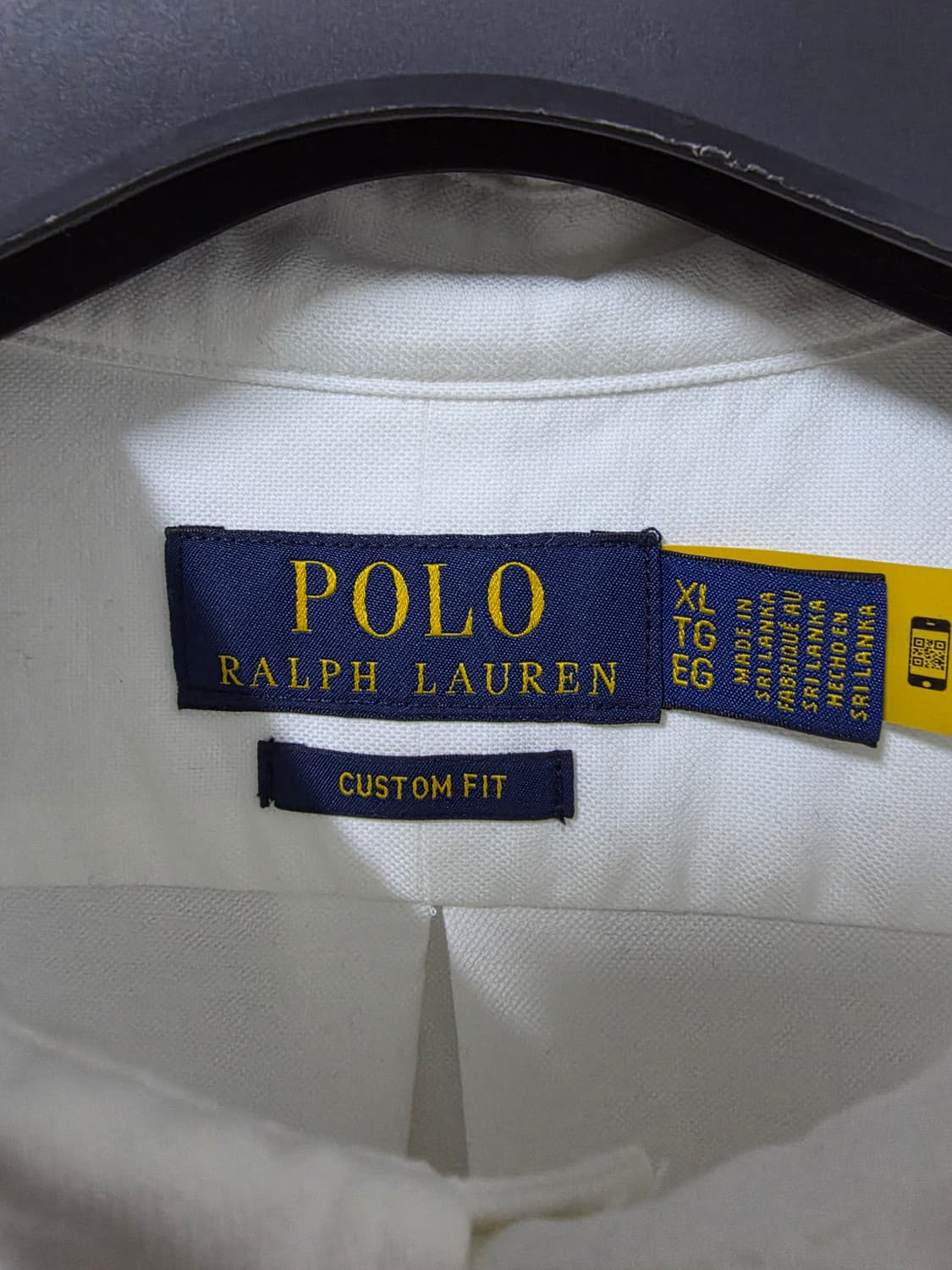 폴로 랄프로렌 옥스포드셔츠 화이트 색상 커스텀핏 XL 사이즈 상품이미지2
