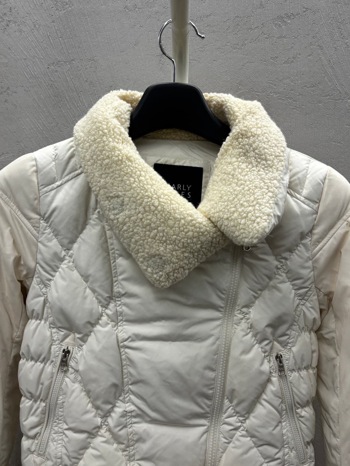 파리게이츠 아이보리 숏 패딩 점퍼 뽀글이 카라 2 상품이미지3